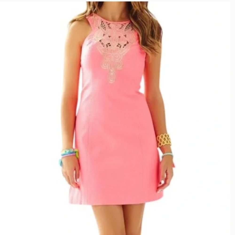 NEW WITH TAGS- Lilly Pulitzer Largo Shift Dress Pink Sun Ray size 0